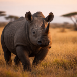Black rhino in Kenya