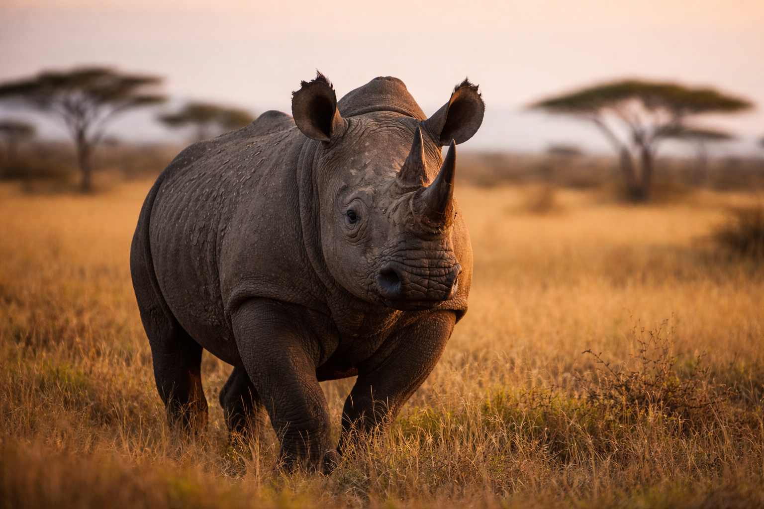 Black rhino in Kenya