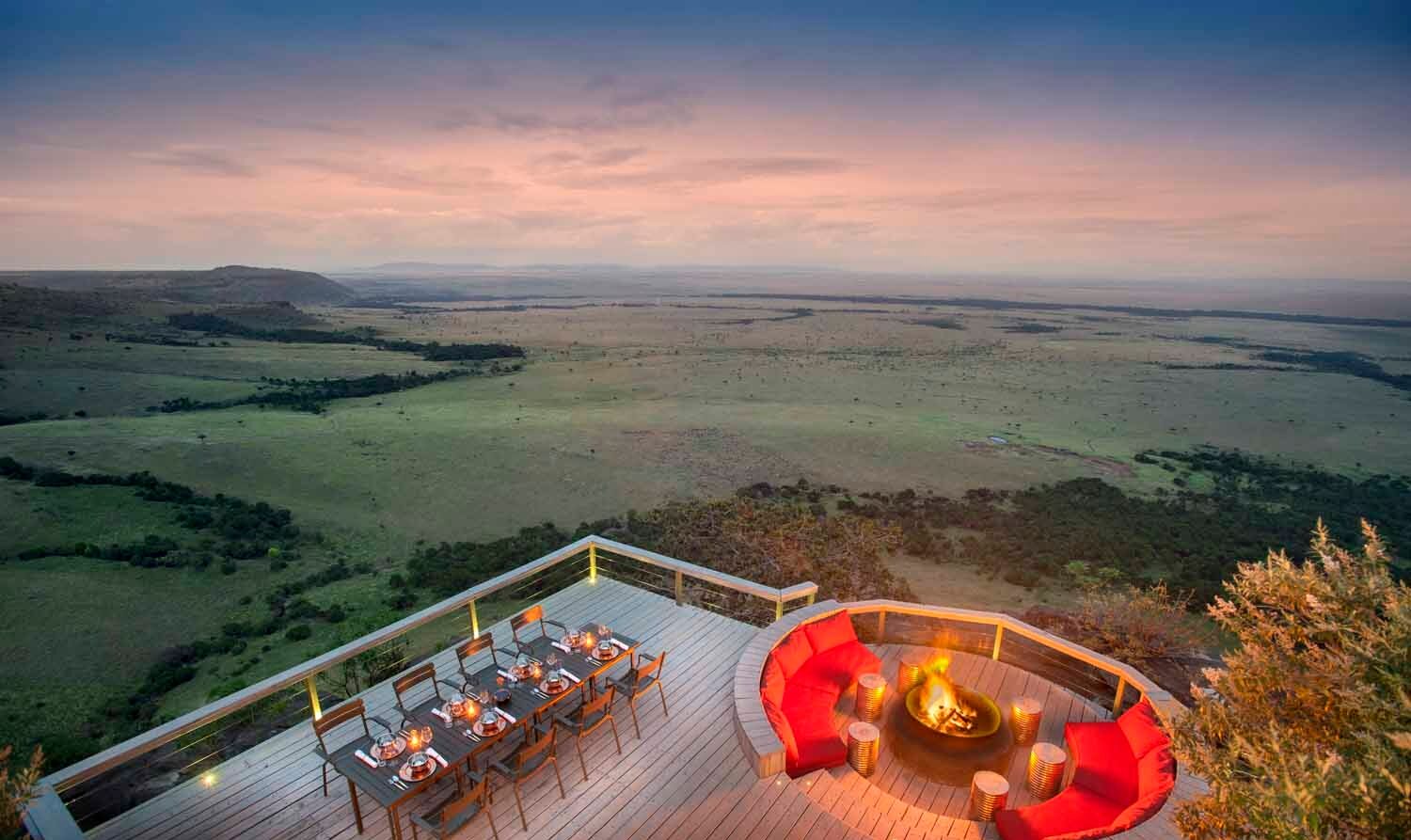 Angama Mara Terrace with Sunset View